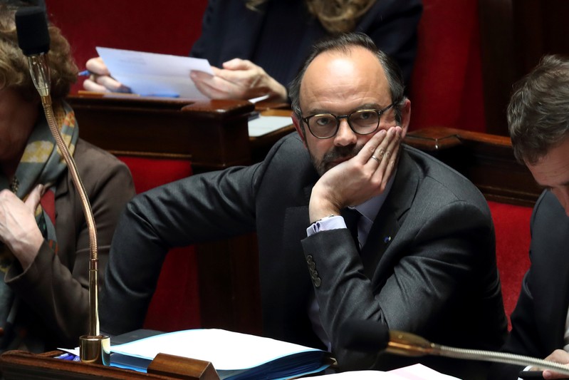 French Prime Minister Edouard Philippe attends the questions to the government session at the National Assembly in Paris