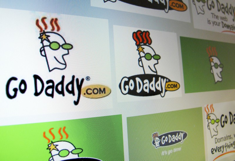 FILE PHOTO: The logo for internet company GoDaddy inc is shown on a computer screen in this illustration photo in Encinitas California