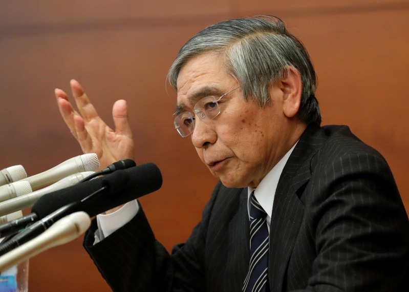 Bank of Japan (BOJ) Governor Haruhiko Kuroda attends a news conference at the BOJ headquarters in Tokyo