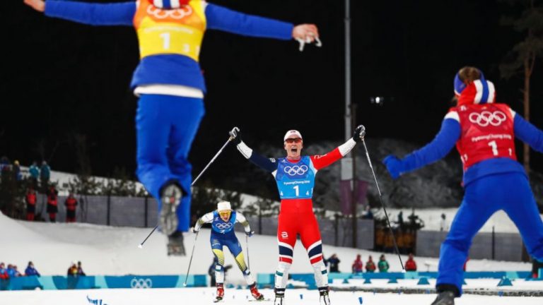 Marit Bjoergen ties Winter Olympic record with 13th medal