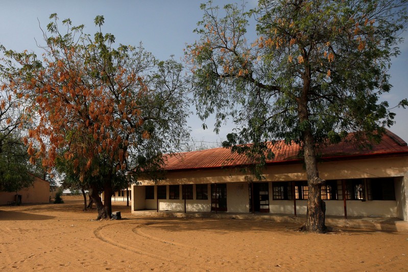 A view shows the school in Dapchi in the northeastern state of Yobe, where dozens of school girls went missing after an attack on the village by Boko Haram