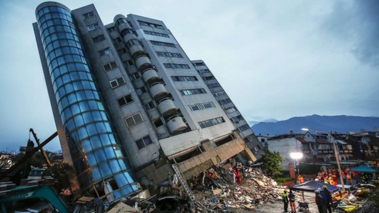 Rescuers scramble to find survivors after earthquake kills 7 in Taiwan