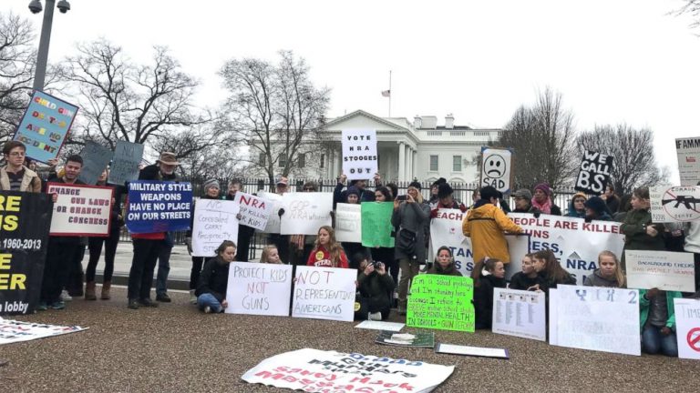 Students hold “lie-in” at White House to protest gun laws