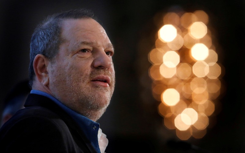 FILE PHOTO: Harvey Weinstein speaks at the UBS 40th Annual Global Media and Communications Conference in New York