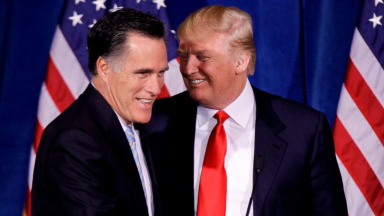 Trump voices support for Mitt Romney in campaign for Senate