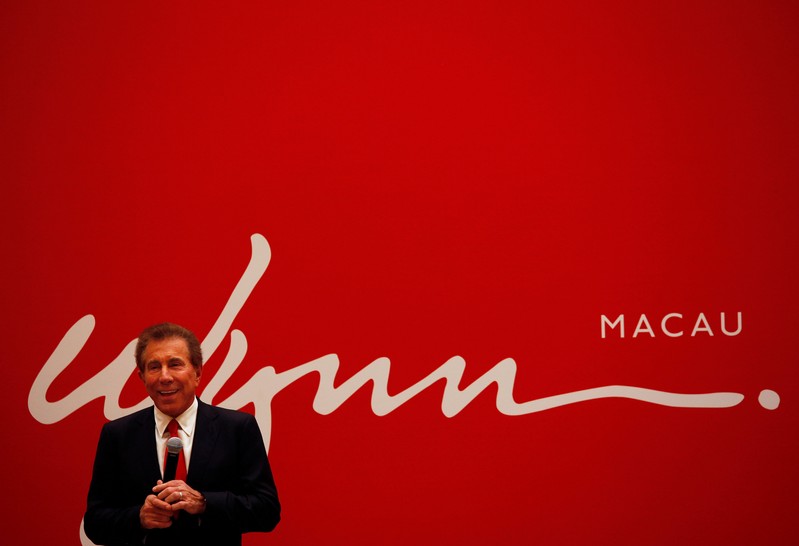 FILE PHOTO: U.S. casino magnate Wynn speaks during a news conference in Macau