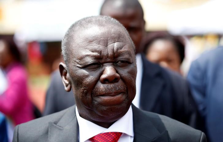 Morgan Tsvangirai, leader of the opposition party Movement for Democratic Change (MDC) arrive ahead of the swearing in of Zimbabwe's new president Emmerson Mnangagwa in Harare