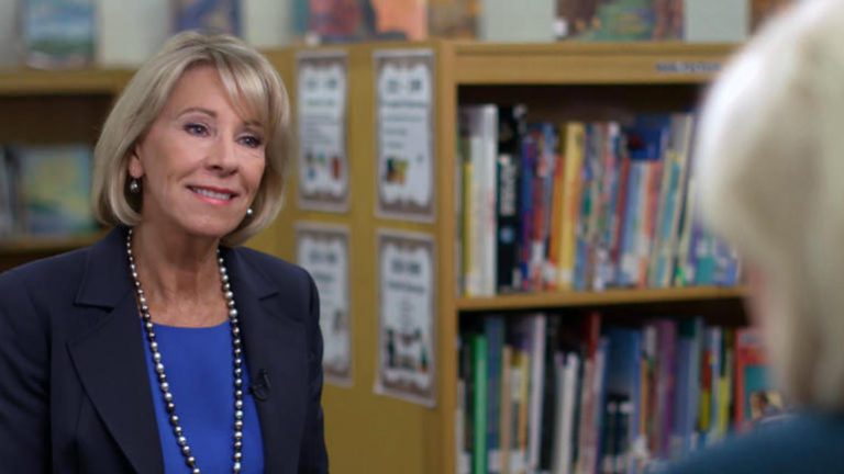 Betsy DeVos defends herself against critics