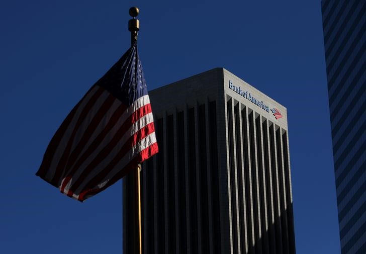 FILE PHOTO - The Bank of America building is shown in down town Los Angeles, California