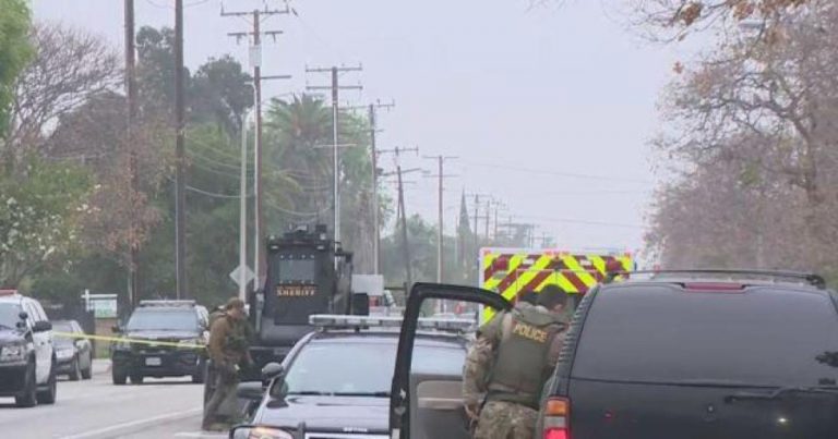 Calif. police officer shot dead as standoff with suspect continues