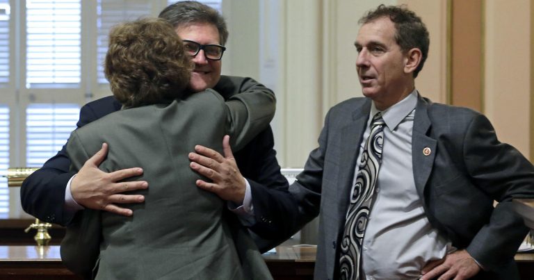 California senator banned from hugging after investigation