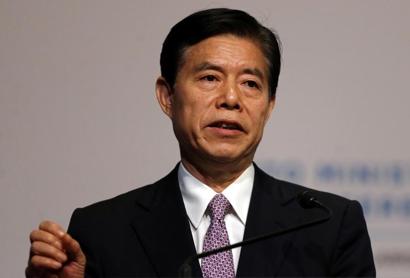 China's Commerce Minister Zhong Shan speaks at the 11th World Trade Organization's ministerial conference in Buenos Aires