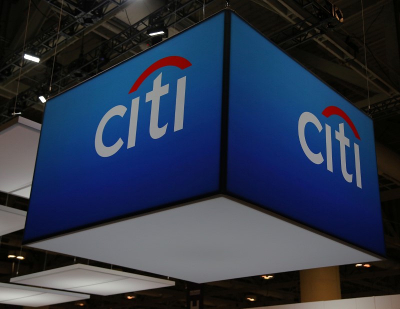 FILE PHOTO - The Citigroup Inc logo is seen at the SIBOS banking and financial conference in Toronto