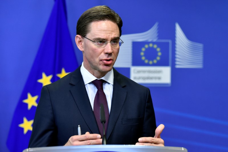 EC Vice-President Katainen holds a joint news conference with Turkish Deputy PM Simsek in Brussels