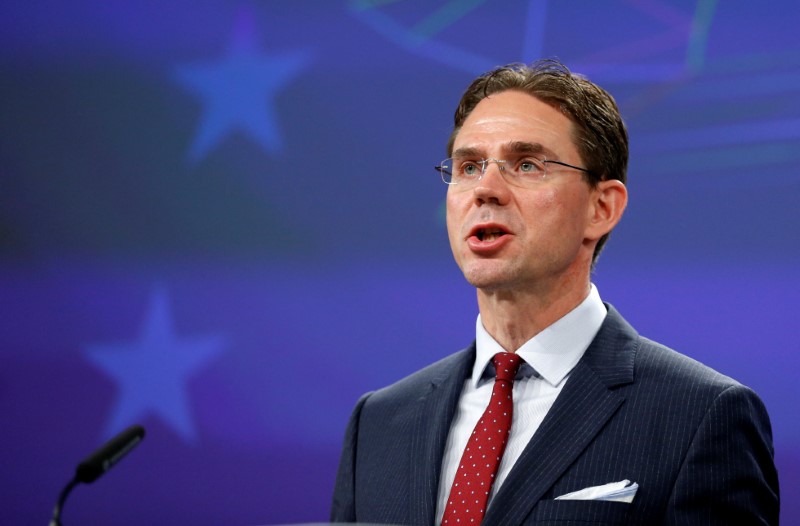 EU Commission VP Katainen holds a news conference in Brussels