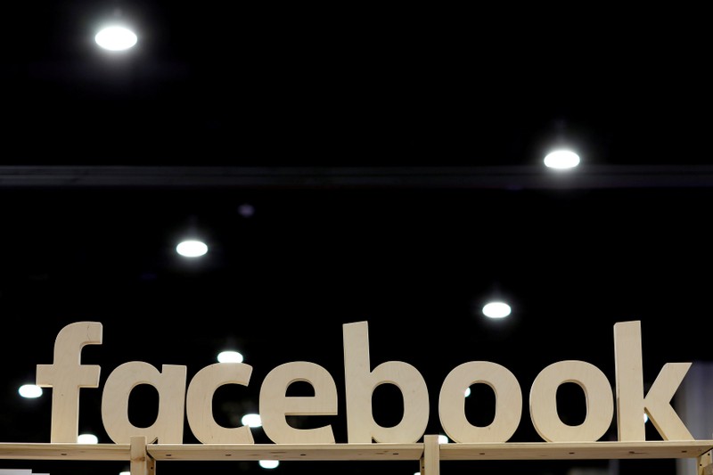 FILE PHOTO: A Facebook sign is displayed at the Conservative Political Action Conference (CPAC) at National Harbor, Maryland