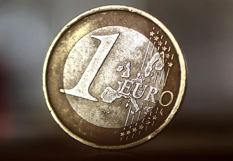 An illustration picture shows a one euro coin