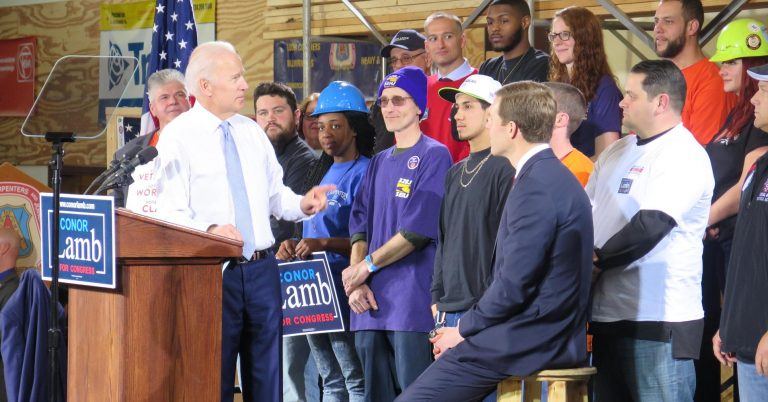 Joe Biden slams ‘obscene’ GOP tax cuts as he tries to win over Pennsylvania voters