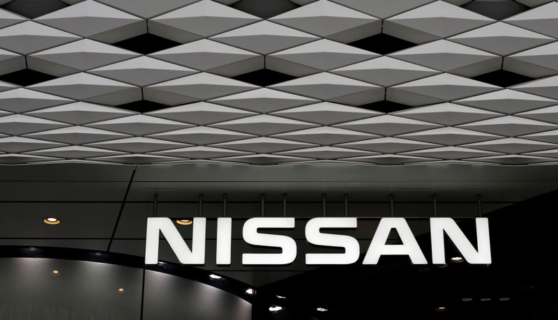 FILE PHOTO: Logo of Nissan Motor Co is seen at its showroom in Tokyo