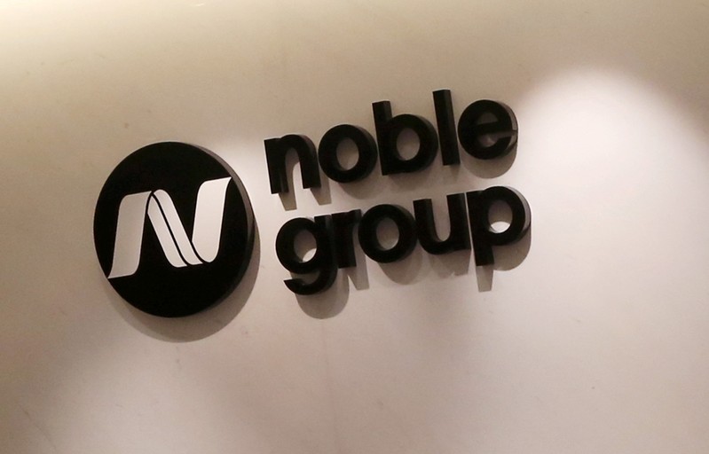 FILE PHOTO: Company logo of Noble Group at headquarters in Hong Kong
