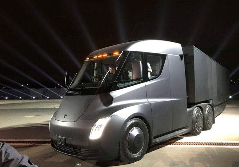 Tesla’s Elon Musk posts photo of Semi trucks before first delivery