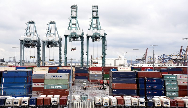 FILE PHOTO: Containers are seen at the port in San Pedro, California