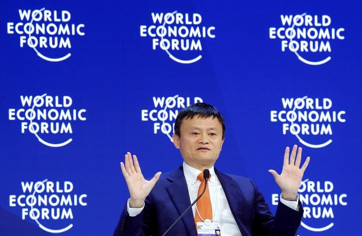 Jack Ma, Executive Chairman of Alibaba Group Holding, attends the World Economic Forum (WEF) annual meeting in Davos