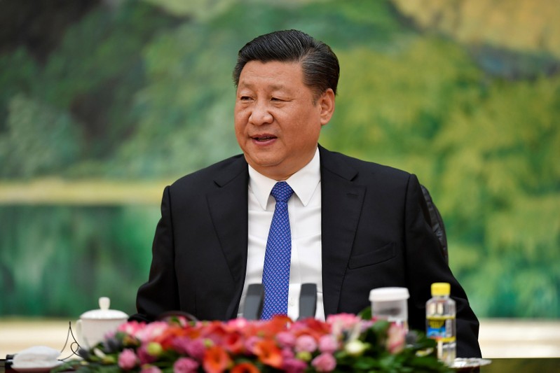 Chinese President Xi Jinping meets World Economic Forum Executive Chairman Klaus Schwab at the Great Hall of the People in Beijing