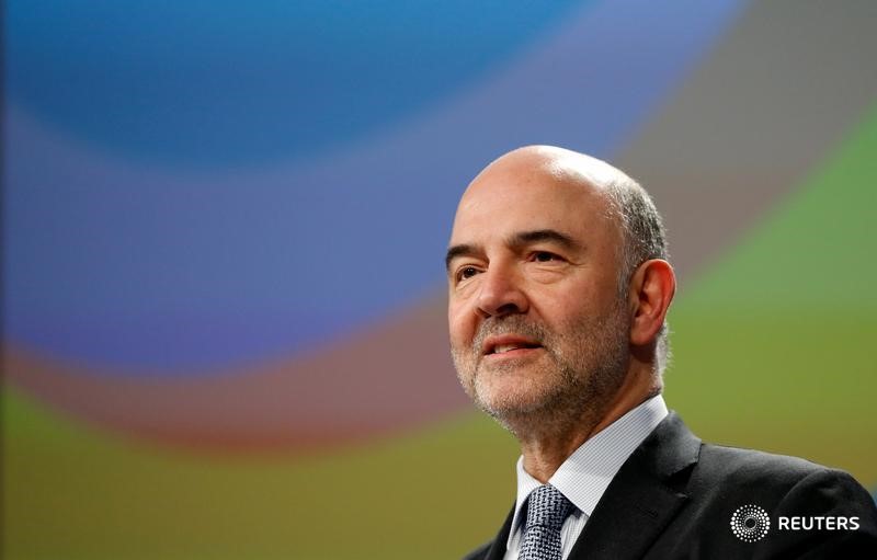 EU Economic and Financial Affairs Commissioner Moscovici holds a news conference in Brussels