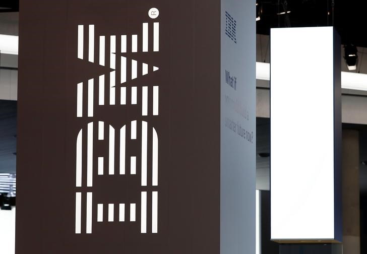 Logo of IBM is seen at the Mobile World Congress in Barcelona
