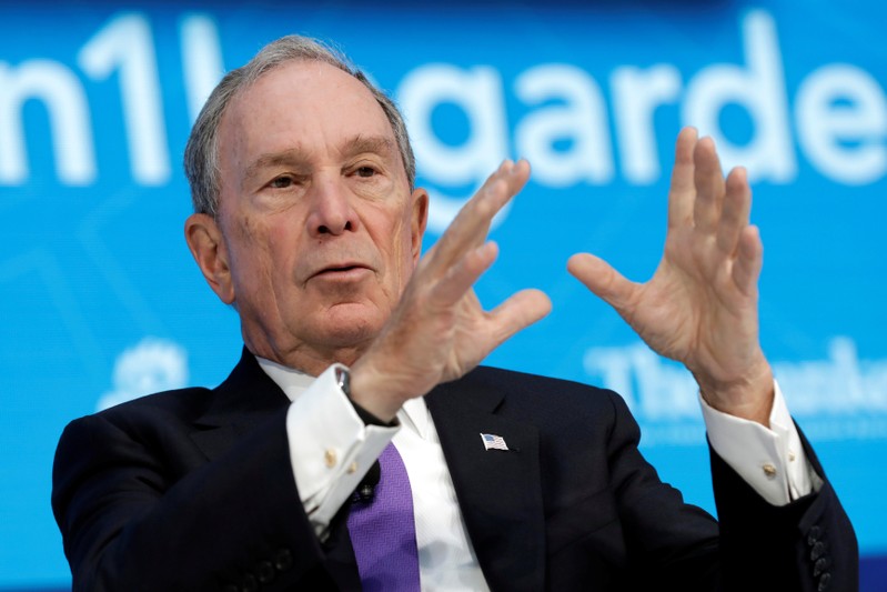 Michael Bloomberg speaks during One-on-One discussion panel with IMF Managing Director Lagarde