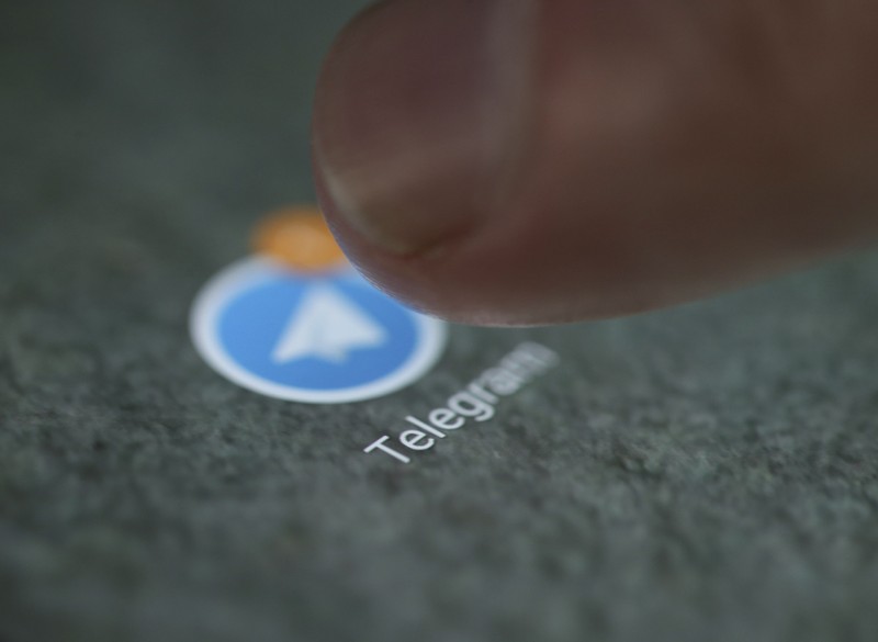 FILE PHOTO: The Telegram app logo is seen on a smartphone in this illustration