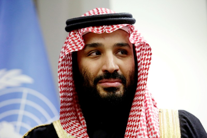 FILE PHOTO: Saudi Arabia's Crown Prince Mohammed bin Salman Al Saud meets U.N. Secretary-General Guterres in New York