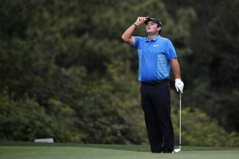 Patrick Reed of the U.S. looks down the fairway during third round play of the 2018 Masters golf tournament in Augusta