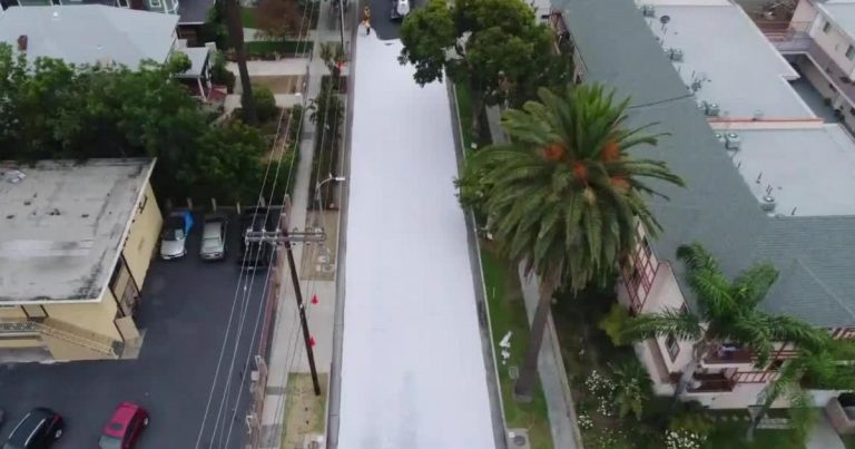 Why L.A. is paying $40K per mile to paint its streets white