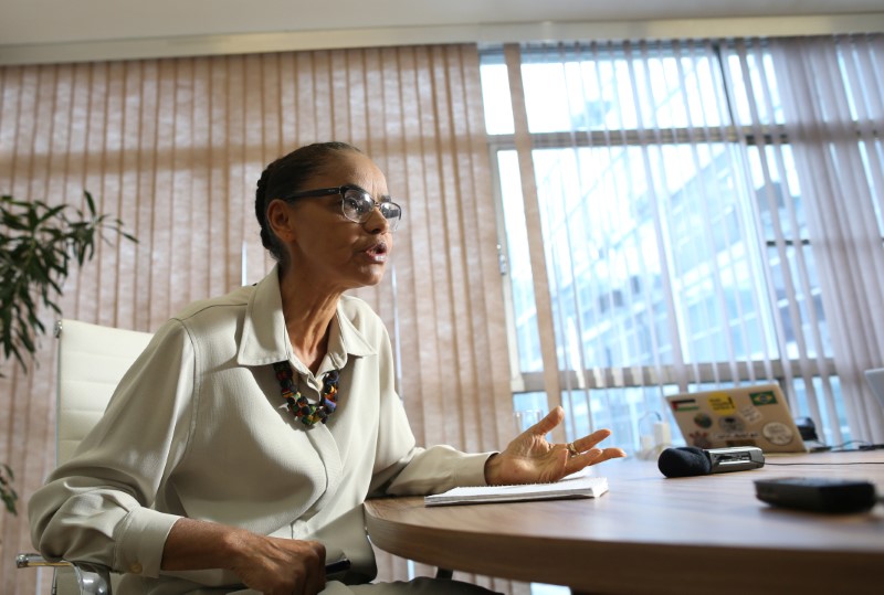 FILE PHOTO - Environmentalist Marina Silva attends an interview with Reuters in Brasilia