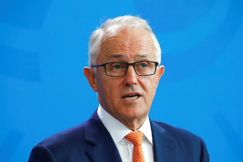 FILE PHOTO: Chancellor Merkel meets Australia's PM Turnbull in Berlin