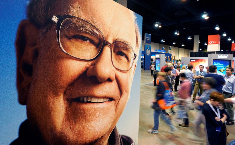 Shareholders walk through the exhibit hall at the Berkshire Hathaway Inc annual meeting, the largest in corporate America, in its hometown of Omaha
