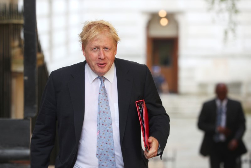 Britain's Foreign Secretary Boris Johnson arrives in Downing Street, in London