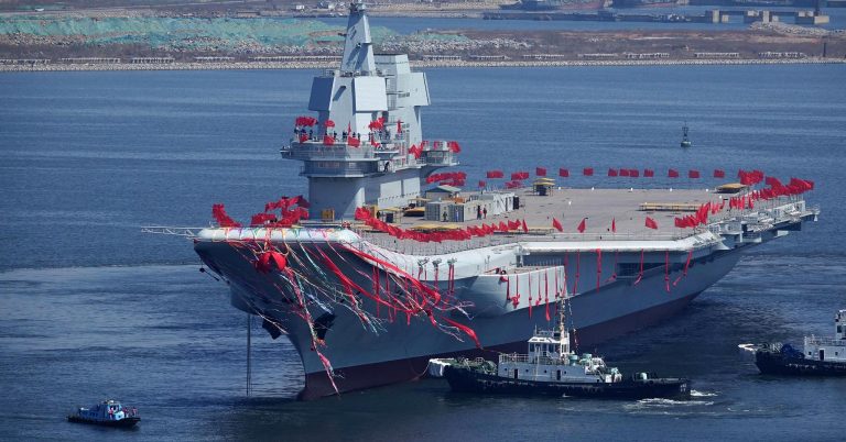 China’s first home-built aircraft carrier starts sea trials