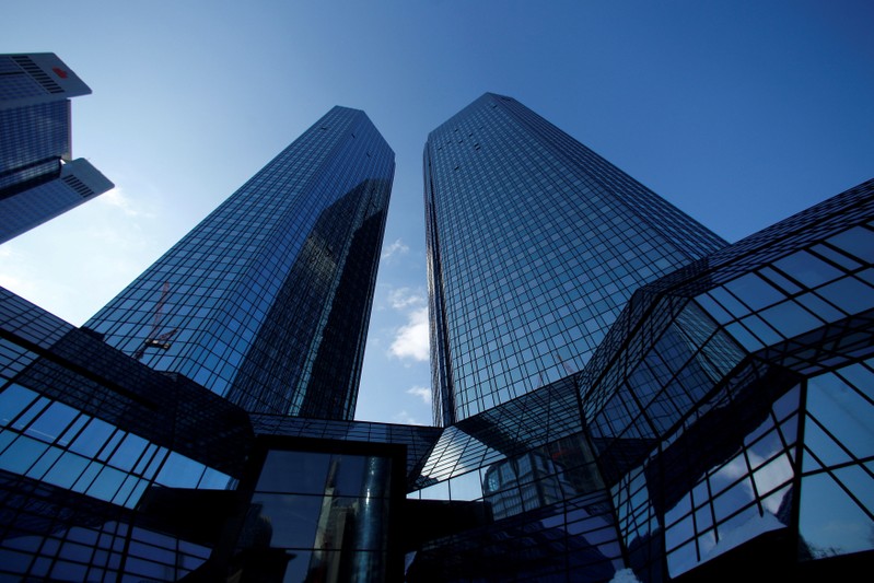 FILE PHOTO: The headquarters of the Deutsche Bank is pictured in Frankfurt