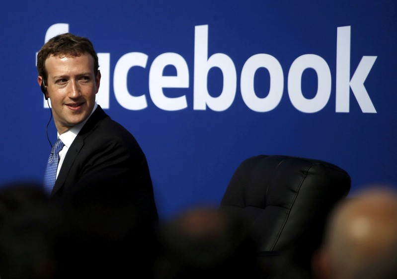 FILE PHOTO: File photo of Facebook CEO Mark Zuckerberg during a town hall at Facebook's headquarters in Menlo Park, California