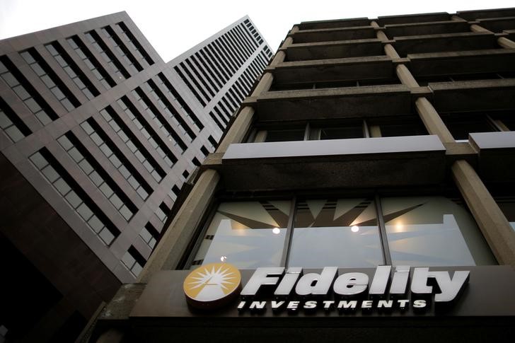 FILE PHOTO: A sign marks a Fidelity Investments office in Boston