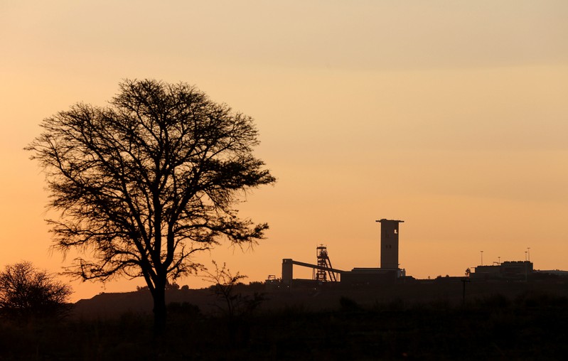 FILE PHOTO: A general shot of Driefontein Gold Mine shaft is seen near Carletonville