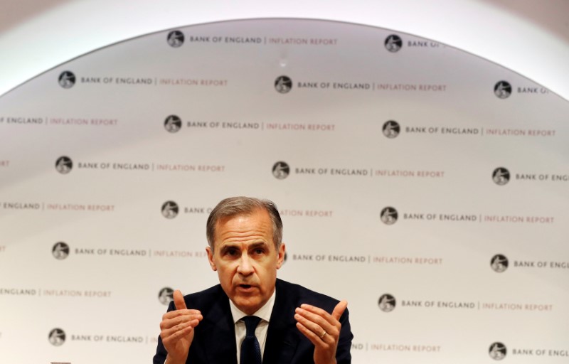 Mark Carney, Governor of the Bank of England, addresses the media during the quarterly Inflation Report press conference in London