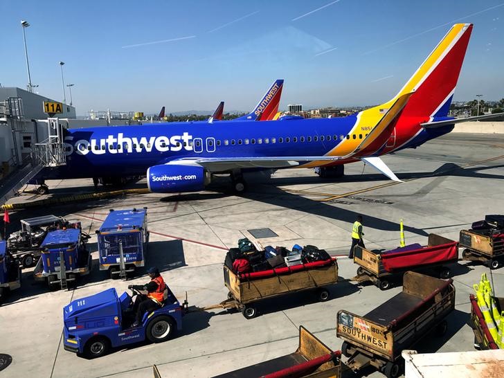 FILE PHOTO: Southwest Airlines plane is seen at LAX in Los Angeles