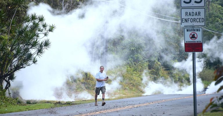 Hawaiian volcano destroys dozens of homes with ‘no sign of things slowing down’