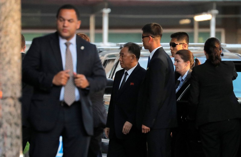 North Korean envoy Kim Yong Choi arrives for a meeting with U.S. Secretary of State Mike Pompeo in New York