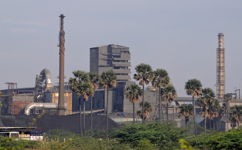 FILE PHOTO: A general view shows Sterlite Industries Ltd's copper plant in Tuticorin