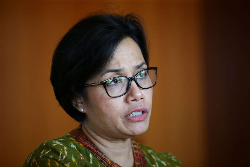 FILE PHOTO: Indonesian Finance Minister Sri Mulyani Indrawati during an interview with Reuters ahead of the G20 summit in Hamburg